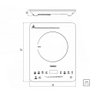 Cooktop Portátil 1 Área Elétrico Indução Slim Touch 220v - 3