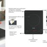 Cooktop Portátil 1 Área Elétrico Indução Slim Touch 220v - 4