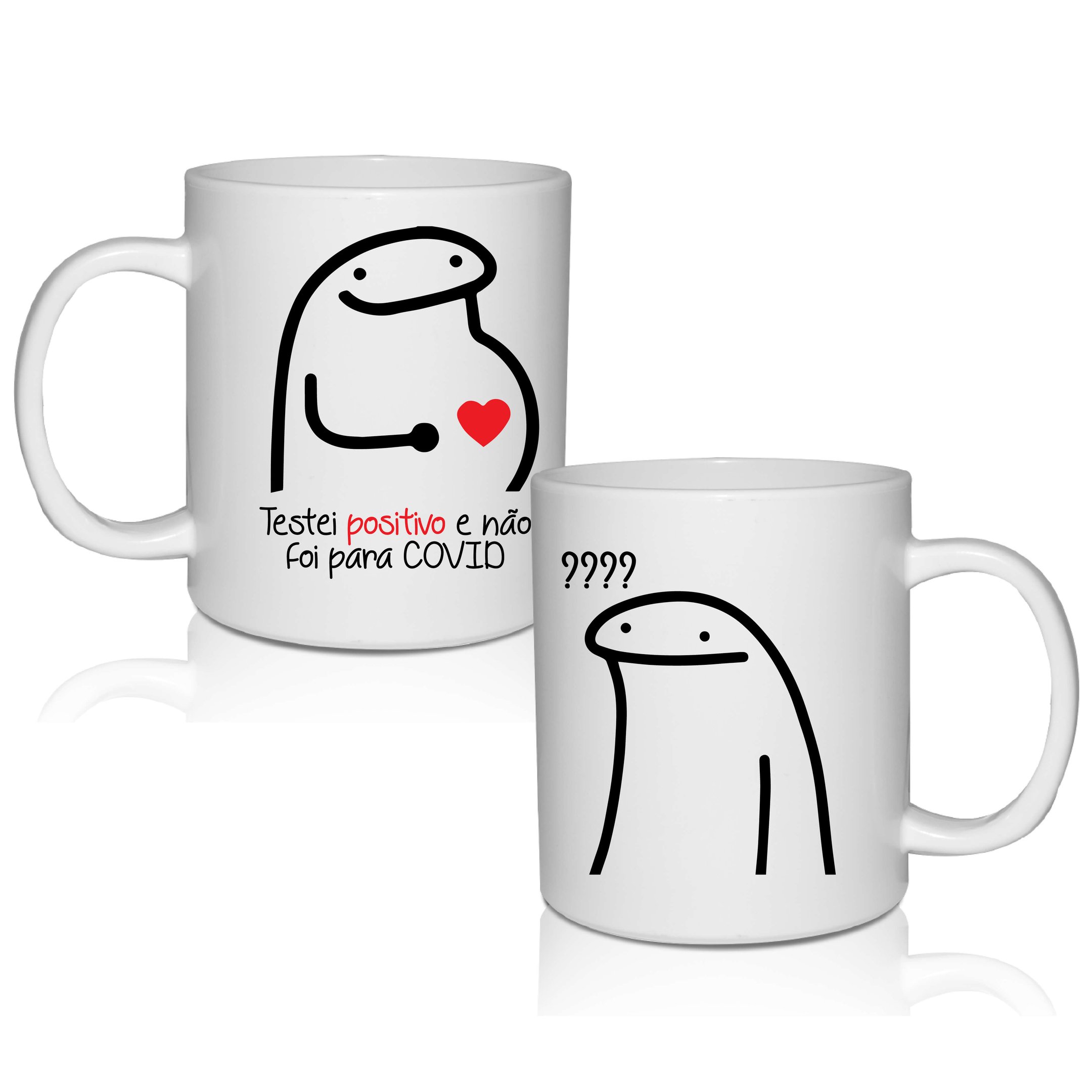 Caneca feliz dia das mães com foto meme flork boneco palito