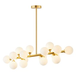 Lustre Pendente Nordecor Dornan 2422 Dourado G9 Bivolt - 6