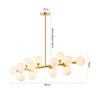 Lustre Pendente Nordecor Dornan 2422 Dourado G9 Bivolt - 7