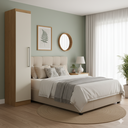 Ver imagem 1 de Armário 1 Porta Dormitório Modulado Éden Mdp 40x218x46,5cm Carvalho/champagne 6004