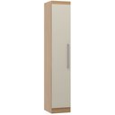 Ver imagem 4 de Armário 1 Porta Dormitório Modulado Éden Mdp 40x218x46,5cm Carvalho/champagne 6004