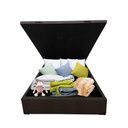 Ver imagem 2 de Base de Cama Box com Baú Viuva ou Casal em Corino - Marrom - Casal