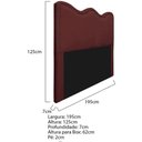 Ver imagem 5 de Cabeceira King Bari P02 195 cm Para Cama Box Bordô