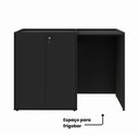 Ver imagem 6 de Armário Copa com Nicho para Frigobar Lado Direito 1,40 m X 0,60 m Multiuso com 2 Portas e