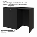 Ver imagem 5 de Armário Copa com Nicho para Frigobar Lado Direito 1,40 m X 0,60 m Multiuso com 2 Portas e