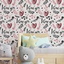 Ver imagem 1 de Papel de Parede - Romântico Mod 024 I Love You-60x300cm