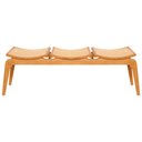 Ver imagem 2 de Banco Ricco 3 Lugares Madeira com Assento Palhinha Mel