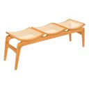 Ver imagem 1 de Banco Ricco 3 Lugares Madeira com Assento Palhinha Mel