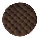 Ver imagem 2 de Puff Amora 70 Cm Suede Bege Slk Decor Amara Marrom