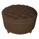 Ver imagem 1 de Puff Amora 70 Cm Suede Bege Slk Decor Amara Marrom
