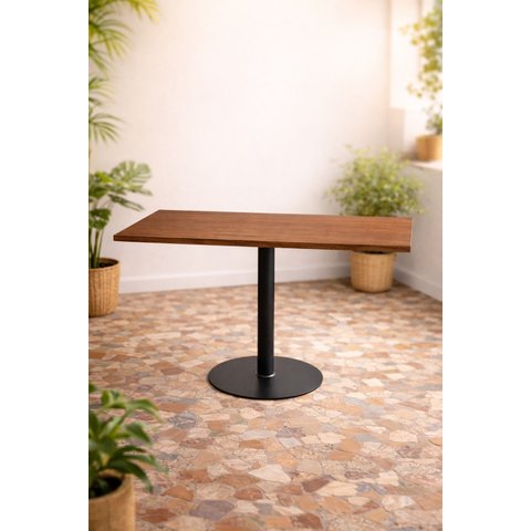 Mesa Bistrô Retangular 120cmx60cm Moderno e Funcional:preto