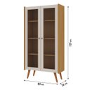 Ver imagem 3 de Cristaleira Genialflex Vértice 2 Portas Cinamomo Branco Laca