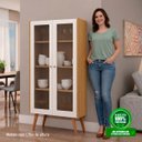 Ver imagem 6 de Cristaleira Genialflex Vértice 2 Portas Cinamomo Branco Laca