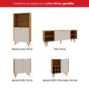 Ver mais imagens de Cristaleira Genialflex Vértice 2 Portas Cinamomo Branco Laca