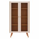 Ver imagem 2 de Cristaleira Genialflex Vértice 2 Portas Cinamomo Branco Laca