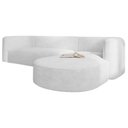Ver imagem 7 de Sofá Modular Sala de Estar Decoração Luxo 265cm Lado Esquerdo Suede Celinne Luxuoso Yescasa