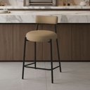 Ver imagem 1 de Banqueta Cozinha Média com Encosto Industrial Preto Londres New Couro Flex D03 - D'Rossi