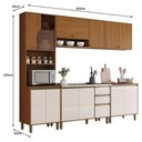 Ver imagem 5 de Cozinha Venaly 5 Peças com Balcão Pia e Torre Quente 1 Forno Cinamomo/off White - Móveis Henn