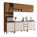 Ver imagem 1 de Cozinha Venaly 5 Peças com Balcão Pia e Torre Quente 1 Forno Cinamomo/off White - Móveis Henn