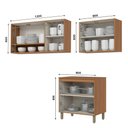 Ver imagem 4 de Cozinha Venaly 5 Peças com Balcão Pia e Torre Quente 1 Forno Cinamomo/off White - Móveis Henn