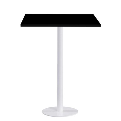 Mesa Pisa Beta Bistrô Fratini 107,50cm (a) Disco Redondo Branco Tampo Mdp Quadrado Branco 80cm( L)