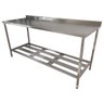 Mesa Aço Inox Profissional 170x60x90 Cm com Espelho Nortinox - 1