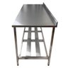 Mesa Aço Inox Profissional 170x60x90 Cm com Espelho Nortinox - 3
