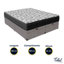 Ver imagem 3 de Cama Box Baú Bipartido Casal Cinza e Colchão Iso 100 D33 Ortobom