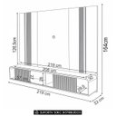 Ver imagem 4 de Painel Tv 85 Pol 219cm Bancada Suspensa Vivaz H01 Off/castanho - Mpozenato