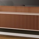 Ver imagem 6 de Painel Tv 85 Pol 219cm Bancada Suspensa Vivaz H01 Off/castanho - Mpozenato
