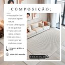 Ver imagem 6 de Tapete Sala Quarto Grande 3,00 x 2,00m Artesanal Rústico 100% Algodão Cru Xadrez Bege Antiderrapante