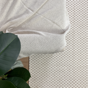 Ver imagem 3 de Tapete Sala Quarto Grande 3,00 X 2,00m Artesanal Rústico 100% Algodão Cru Xadrez Bege Antiderrapante