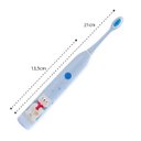 Ver imagem 2 de Escova Dental Eletrica Infantil Recarregavel 6 Velocidades Higiene Bucal Gengiva Lingua Limpeza Oral