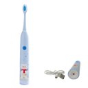 Ver imagem 1 de Escova Dental Eletrica Infantil Recarregavel 6 Velocidades Higiene Bucal Gengiva Lingua Limpeza Oral