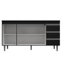 Ver imagem 3 de Balcão de Cozinha Andréia com Tampo 150 Cm Preto Fosco - Ajl