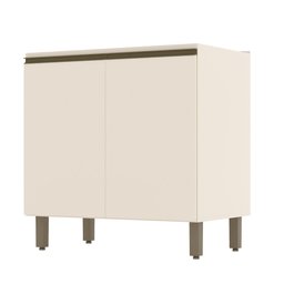 Balcão de Cozinha 02 Portas 80cm Connect Off White Henn - 1 Balcão de Cozinha 02 Portas 80cm Connect Off White Henn - 1