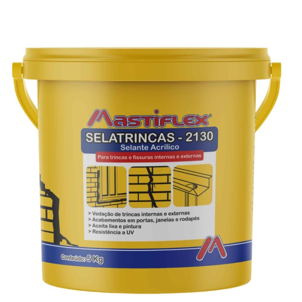 Selante Acrílico Sela Trincas 2130 5kg - 53155 - Mastiflex - 1