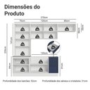 Ver imagem 3 de Armário de Cozinha Completa 270 cm Branco/Azul Vik Madesa 05