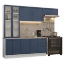 Ver imagem 2 de Armário de Cozinha Completa 270 cm Branco/Azul Vik Madesa 05