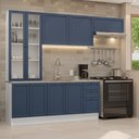Ver imagem 1 de Armário de Cozinha Completa 270 cm Branco/Azul Vik Madesa 05