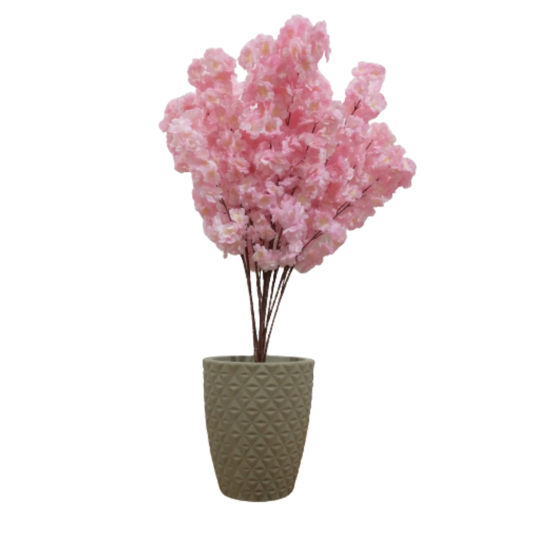 Vaso Grande de Plantas Polietileno Decorativo Bege Luxo - 5