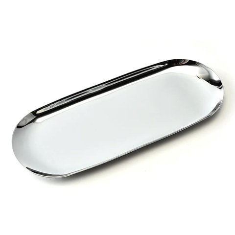 Bandeja de Aço Inox para Velas Aromáticas Bijuterias:prata