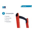 Ver imagem 4 de Escada em Fibra Extensível Vazada 15 Degraus 3,00x4,80m Tipo D WBertolo