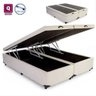 Cama Box Baú Queen Bipartido 158 - Bello Box Tecido Sintético Bege - 1