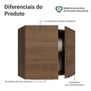 Ver imagem 3 de Armário Aéreo para Quarto 80 cm 2 Portas Rustic Neo Madesa