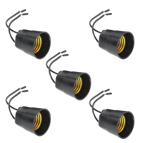 Soquete com Rabicho Minion Preto Bocal P/ Lâmpada E27 | Utilimix | 05 Un