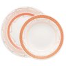 Jogo Pratos Rasos e Fundos 24 Peças Donna Tangerina Oxford Cerâmica - 1