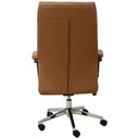 Ver imagem 4 de Cadeira Escritório Presidente Evo Domann Design Assento PU Camel Marrom e Base Metal